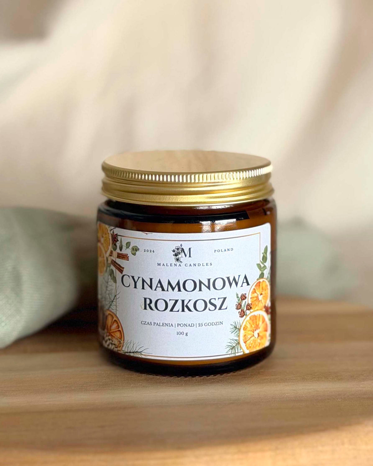 Cynamonowa Rozkosz - świeca sojowa