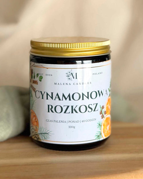 Cynamonowa Rozkosz - świeca sojowa