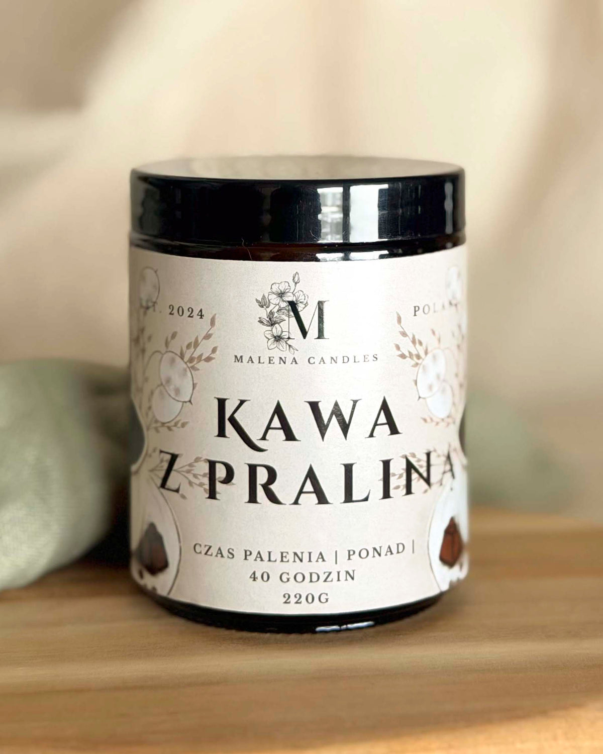 Kawa z Praliną  - świeca sojowa