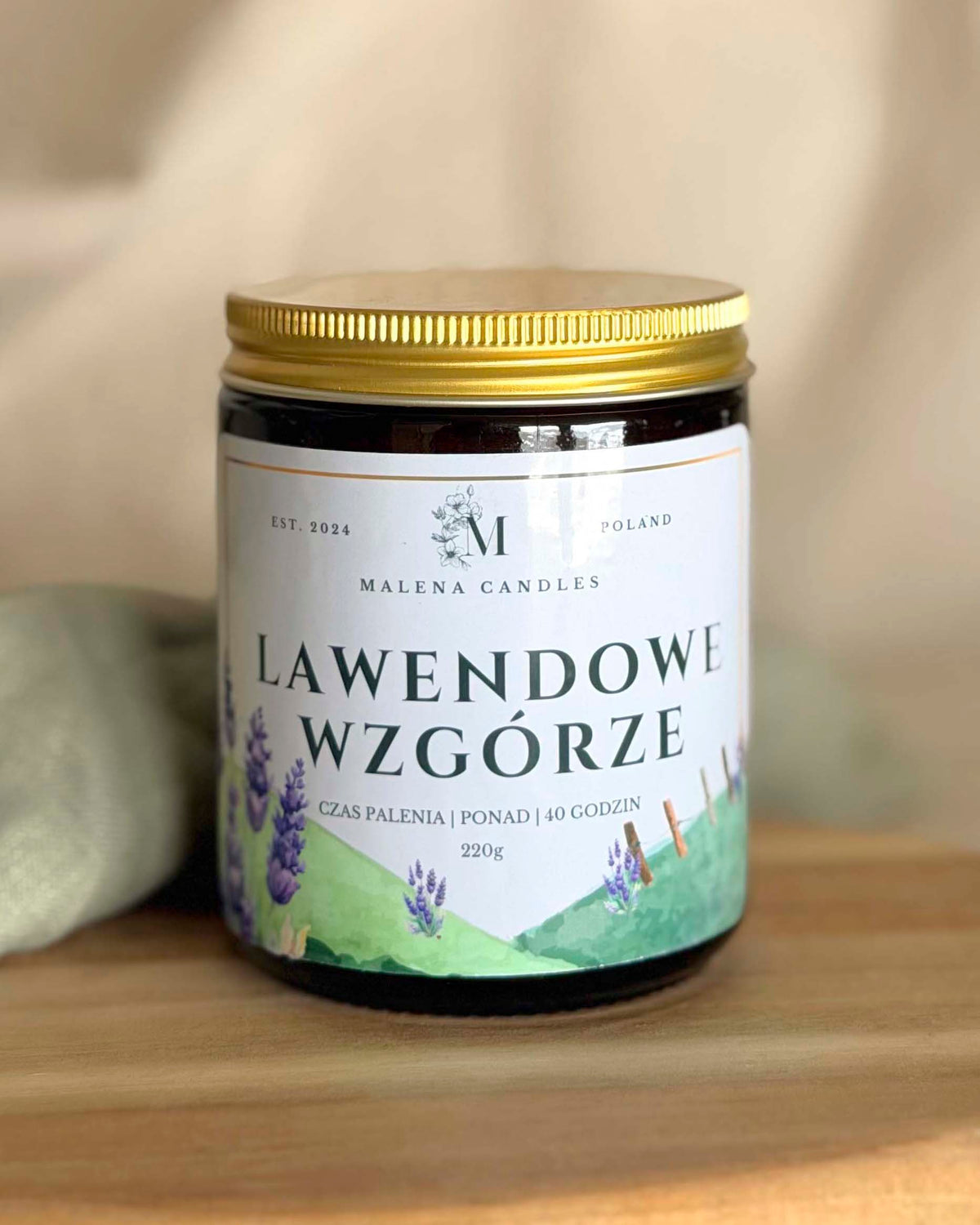 Lawendowe Wzgórze - świeca sojowa