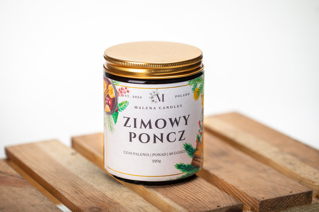 Zimowy Poncz  - świeca sojowa