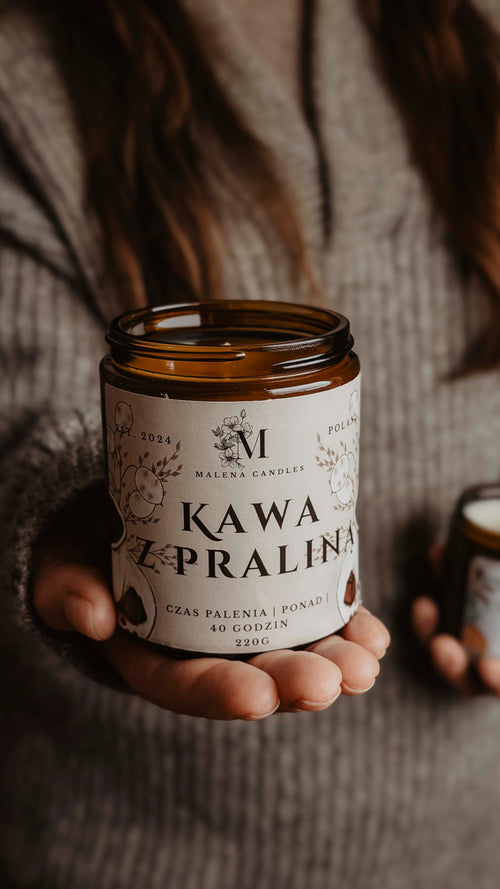 Kawa z Praliną  - świeca sojowa