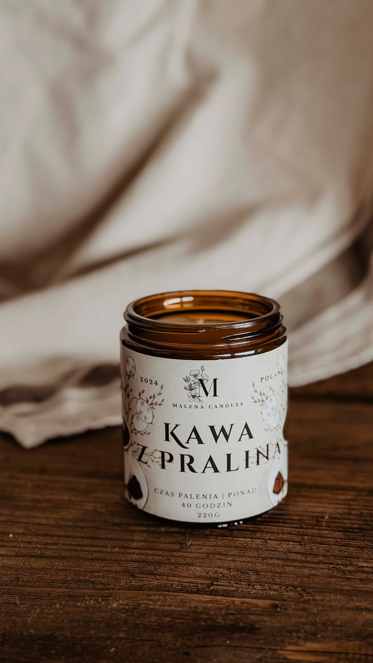 Kawa z Praliną  - świeca sojowa