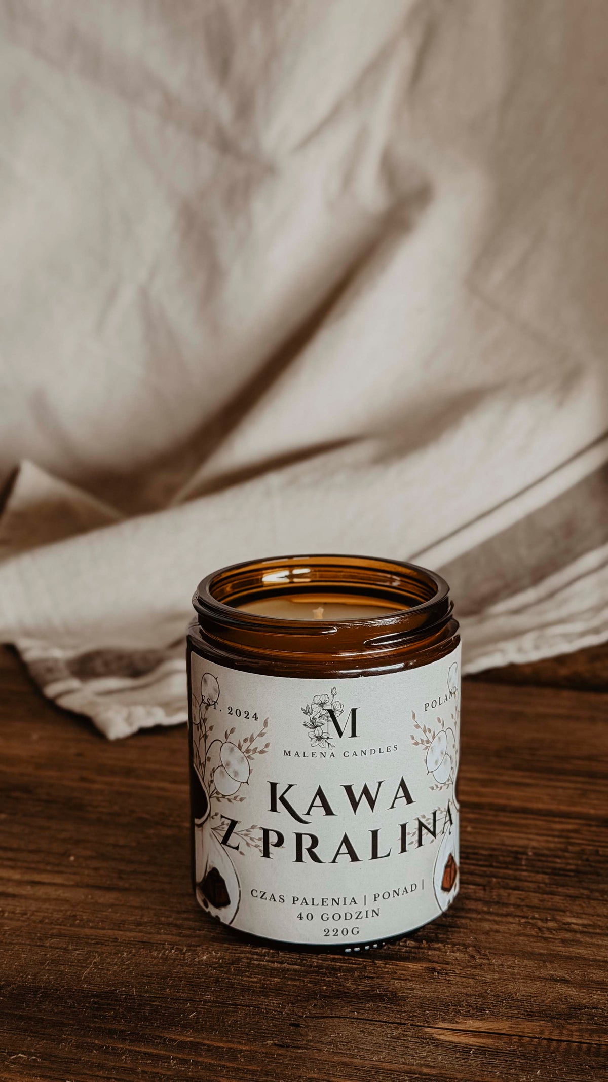 Kawa z Praliną  - świeca sojowa